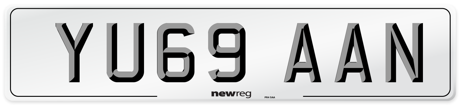 YU69 AAN Number Plate from New Reg
